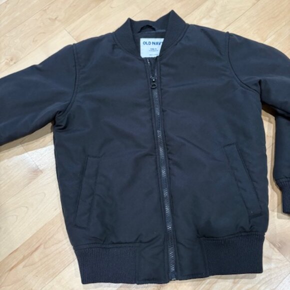 Old Navy Black Full Zip Bomber Jacket Boys Size Small 6-7 - Picture 5 of 5